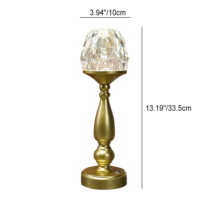 Retro kreative Gem-Säulen-Plastik-Metall-LED-Touch-Tischlampe MILA Sverige