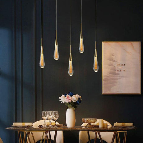 Modern skandinavisk LED-lampa i vattendroppsglas MILA Sverige