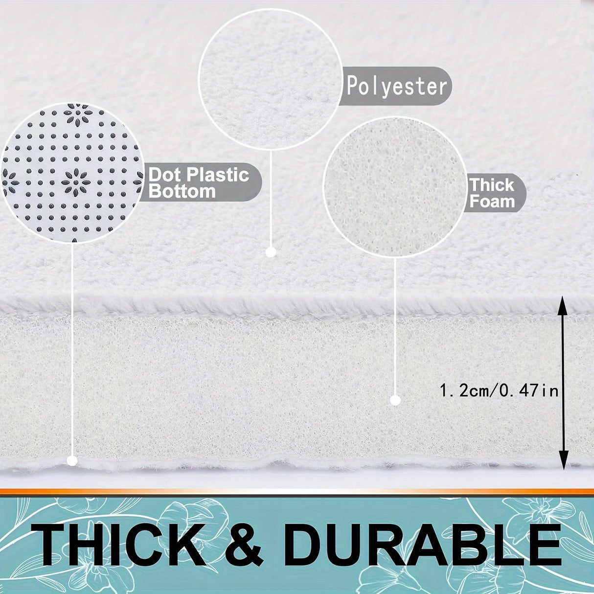 Persisk-inspirerade badrumsmattor set – Absorberande och halkfria Carvallo