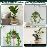 Dekorativa växtkorgar i sjögräs i 3-pack – Handflätade blomkrukor med folieinsats Carvallo