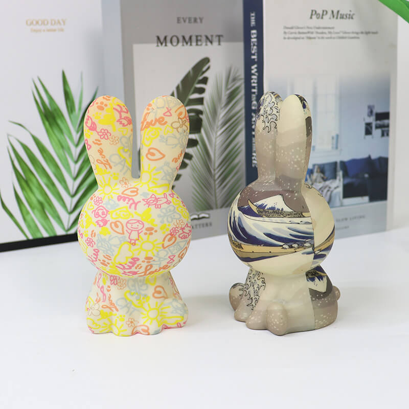 RainbowBunny | Kreativ 3D-skriven LED-nattlampa med handmålad design MILA Sverige