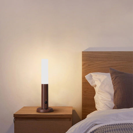 Vägglampa LED Rörelsesensor Trälampe Carvallo