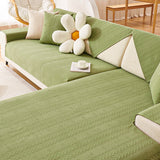 Chenille Veteörontryckt Andningsbar Halkfri Sofföverdrag Carvallo