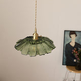 Vintage Floral Glass Pendant Light Fixture for Dining Room - Elegant Retro Design to Illuminate Your Space Carvallo
