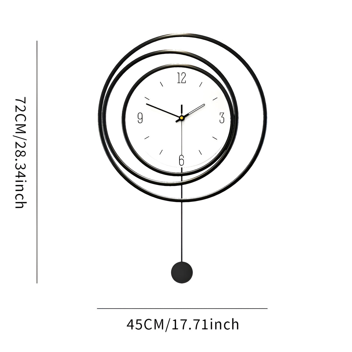 QuietTick - Minimalist round wall clock with clear numbers and silent movement Carvallo