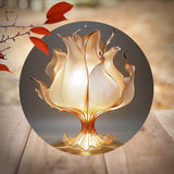 LotusLampa - Aluminium Blomma Bordslampa med LED Ljus Carvallo