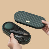 Carvallo Nähset i dubbel-etui | 20 färgglada spolar & läder-måttband | Kompakt & organiserat | 19,5×8,5×3,8 cm Carvallo