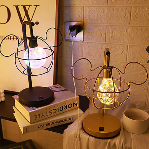 WhimsiMouse Wire Cage LED-lampa – Lekfull Charm, Vintage Glow MILA Sverige