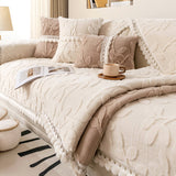 Branch Jacquard Elegant Decorative Plush Non-Slip Sofföverdrag Carvallo