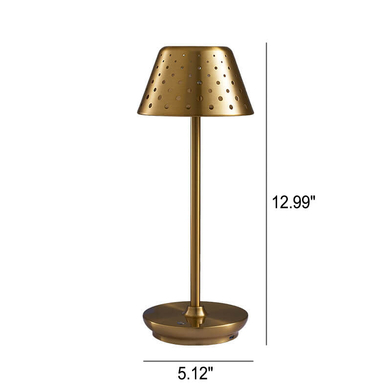 LumiSteel | Modern Minimalistisk Perforerad Smidesjärn USB LED Bordslampa MILA Sverige