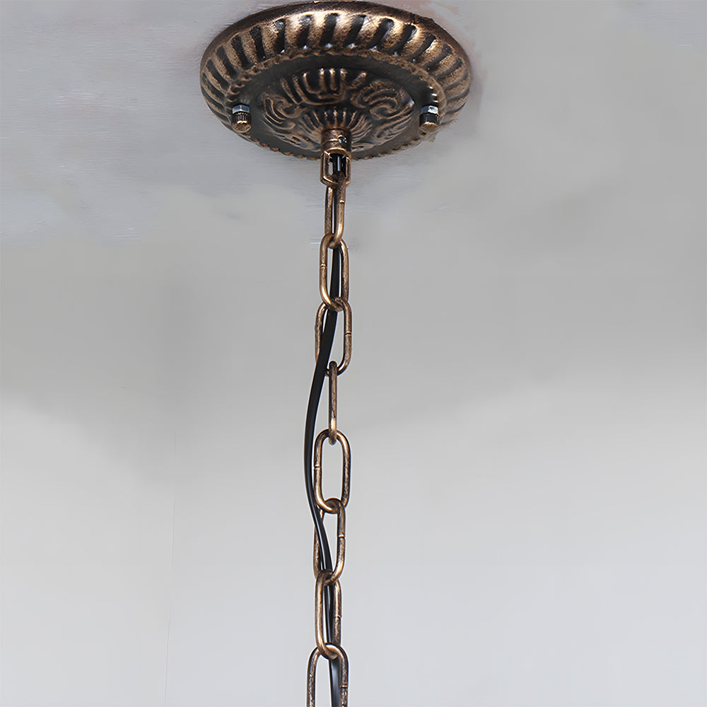 Vintage Bronze Chandlier | 4/6/8 Ljus Matsal Takarmatur i Järn | Brick by Brick Carvallo