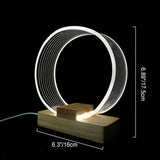 Nordic Minimalist Ringlampa – Genomskinlig akryl med träfot MILA Sverige