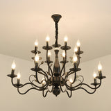 Flemish Style Farmhouse Chandelier | Rustic Iron | Vintage Pendant Fixture | 6/12/16 Lights | Brick by Brick Carvallo