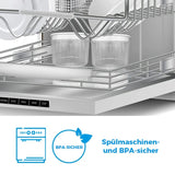 Carvallo - Inlagd gurka och oliv glasbehållare med sil Carvallo