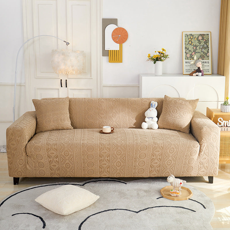 Bohemian Jacquard Stretch Heltäckande Anti-Slip Sofföverdrag Carvallo