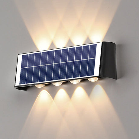Carvallo Modern Solar-LED-Wall Light for Outdoor | Rectangular Design | IP56 Waterproof | Various Sizes & Light Intensities Carvallo