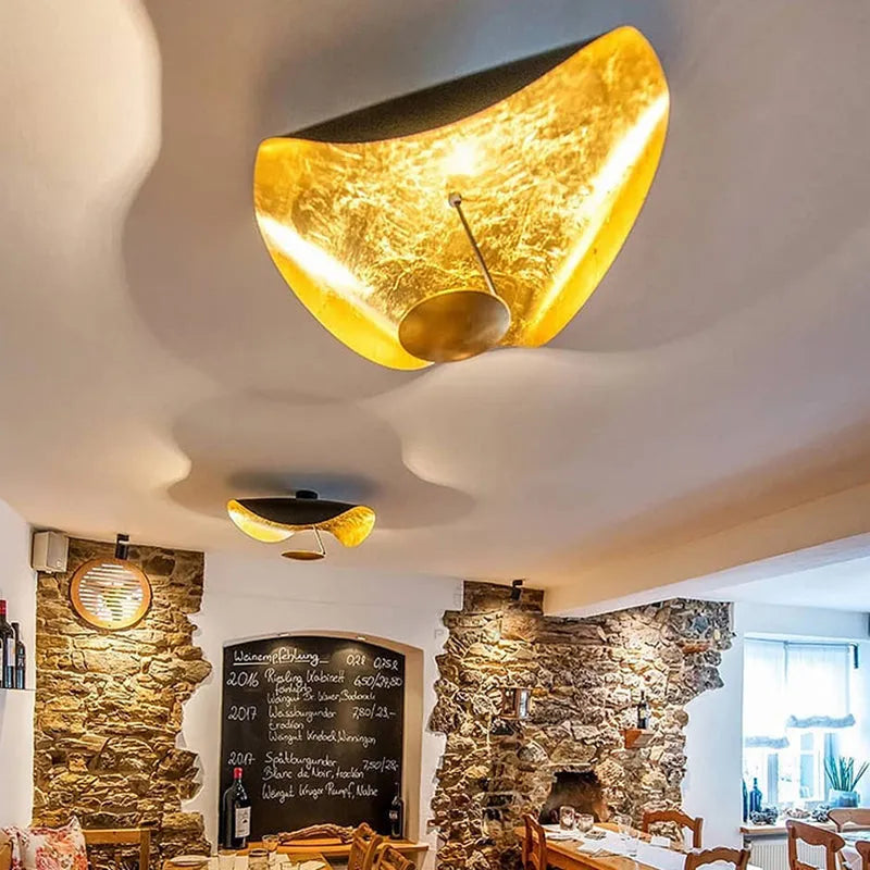 Taklampa Guldblad Modern Pendellampa Carvallo