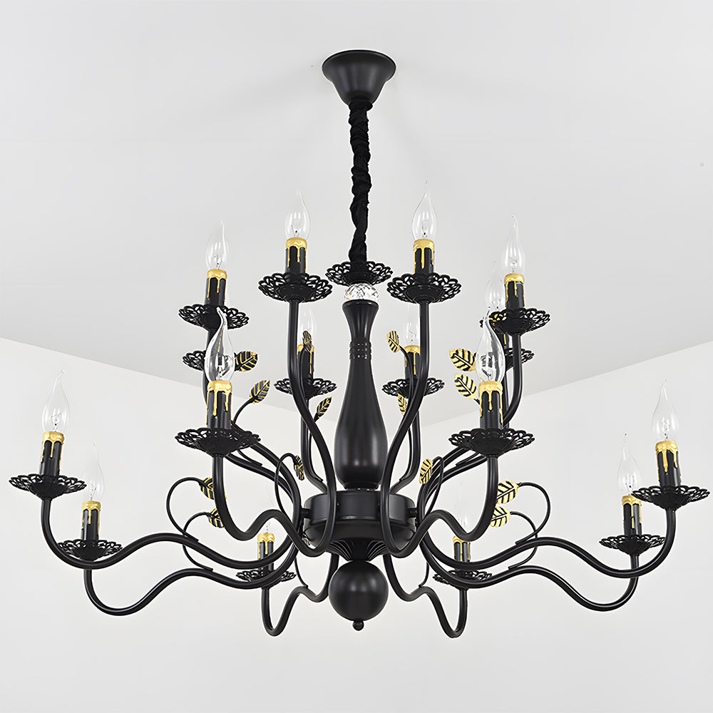 Flemish Style Farmhouse Chandelier | Rustic Iron | Vintage Pendant Fixture | 6/12/16 Lights | Brick by Brick Carvallo