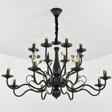 Flemish Style Farmhouse Chandelier | Rustic Iron | Vintage Pendant Fixture | 6/12/16 Lights | Brick by Brick Carvallo