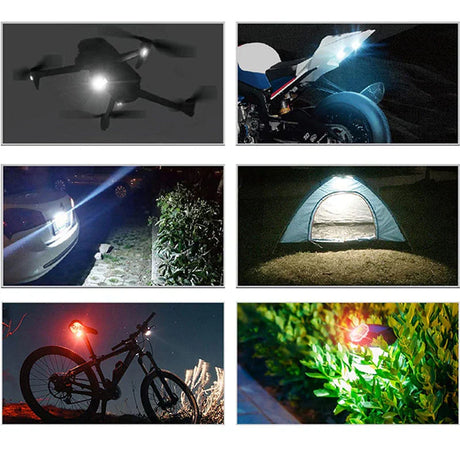 Trådlöst LED-motorcykelbakljus – Uppladdningsbar fjärrkontroll för broms- och varningsljus Carvallo