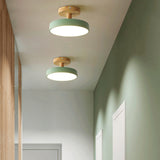 Industriell LED Taklampa | Trä & Järn Armatur | 12W Energibesparande Lampa | 7.09x3.94 in | Brick by Brick Carvallo