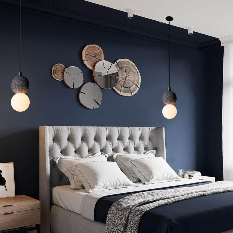 Enkel LED Scandinavian Contemporary Orb Terrazzo Pendellampa MILA Sverige