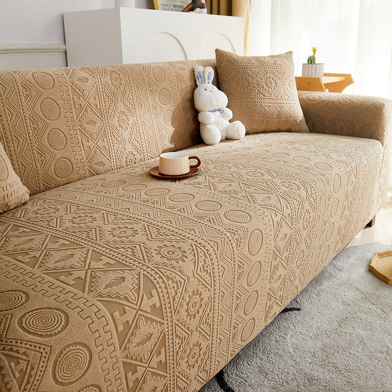 Bohemian Jacquard Stretch Heltäckande Anti-Slip Sofföverdrag Carvallo