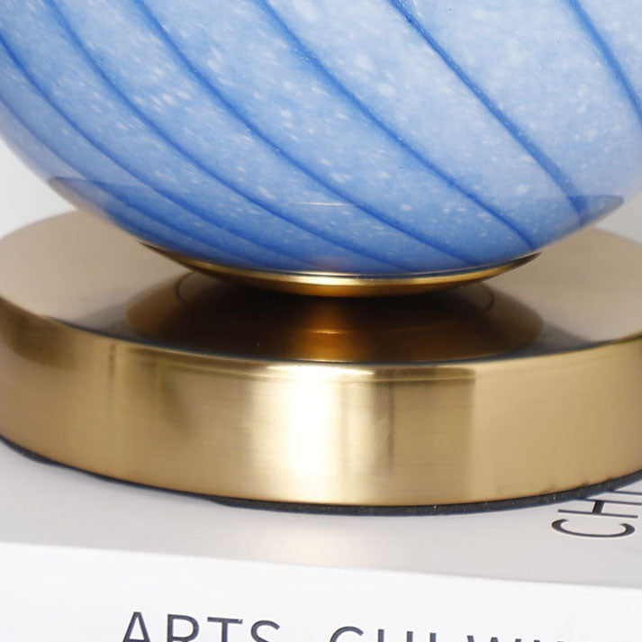 Modern Glass & Iron LED-bordslampa – Uppladdningsbar planetinspirerad design MILA Sverige