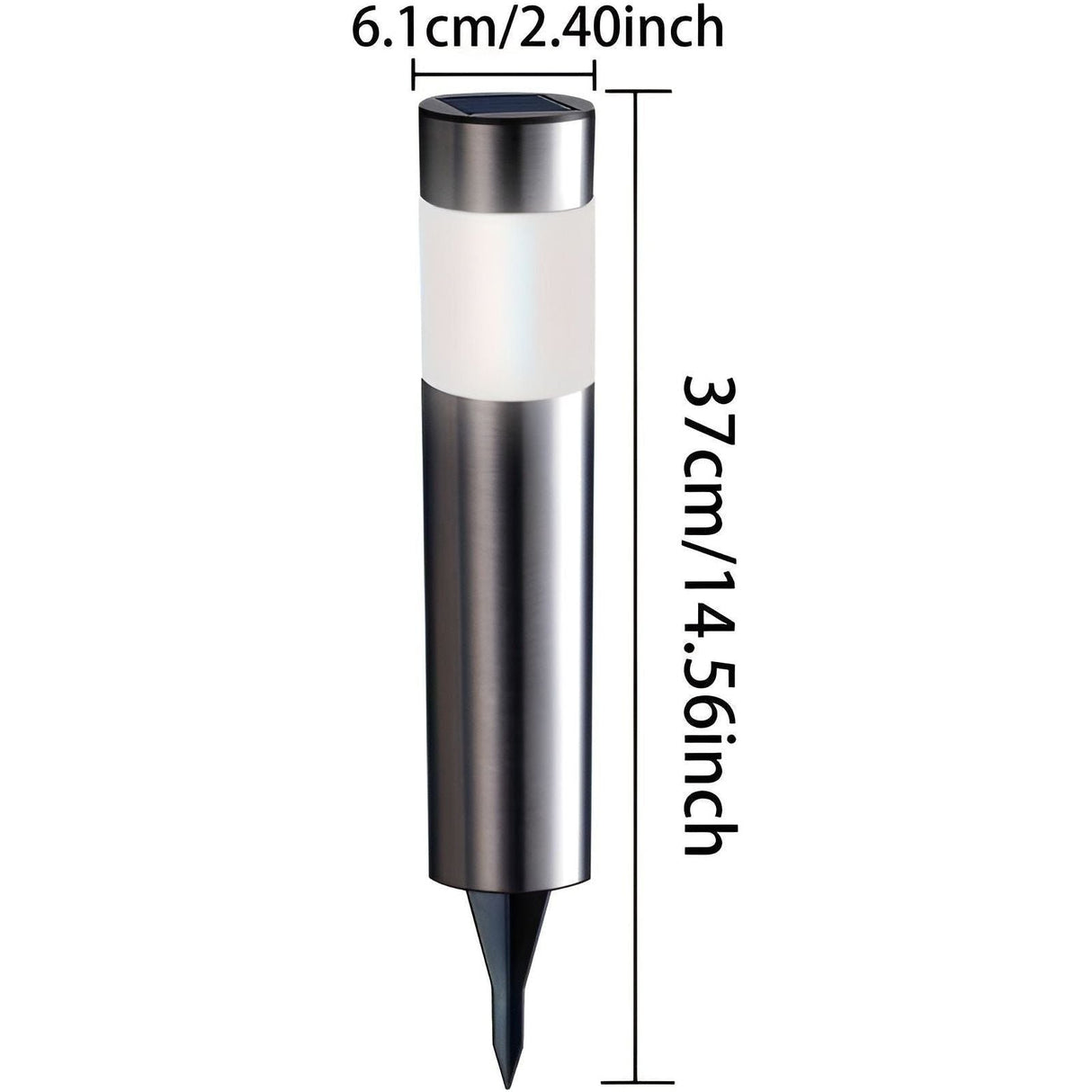 SteelPath Light - 2-delat set LED landskapsbelysning cylindrisk rostfritt stål trädgårdslampor Carvallo