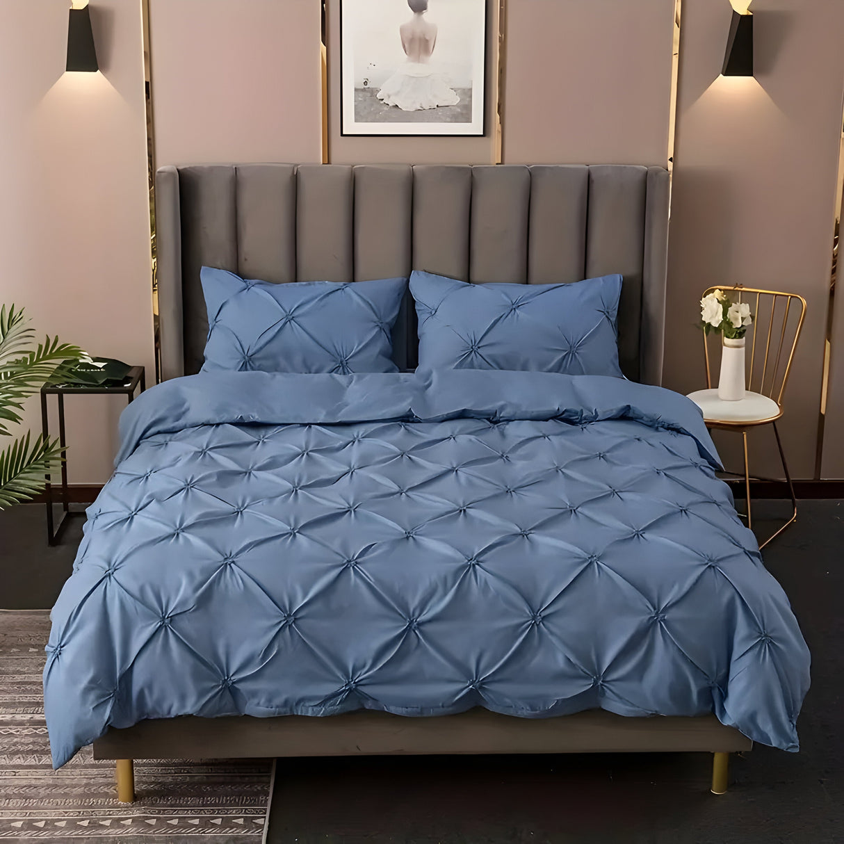 CloudLoom Duvet Set - Kneifen Rynkade Filtäckes Set Carvallo