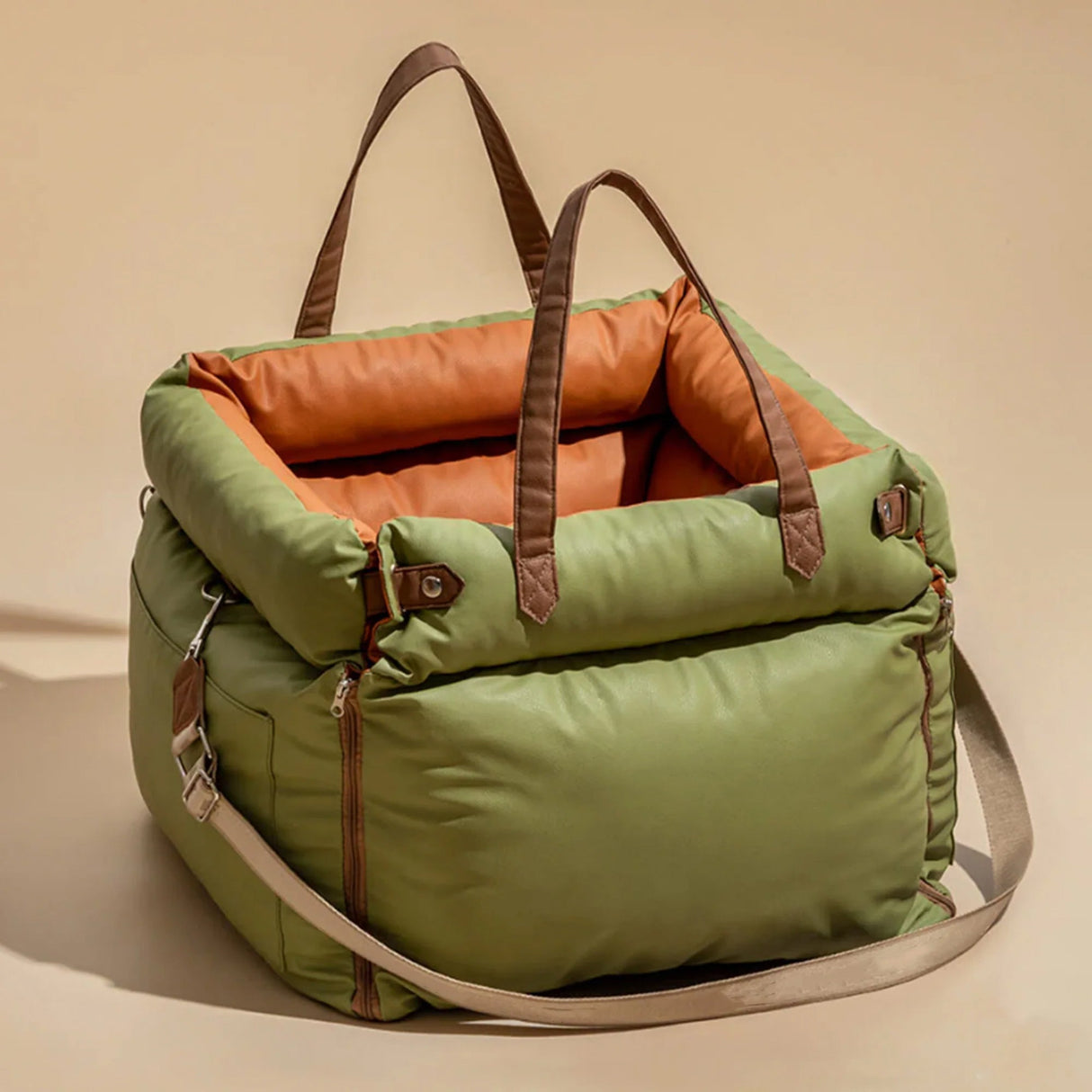 Faux läder hundbooster säng – Stilig, säker och bekväm Carvallo