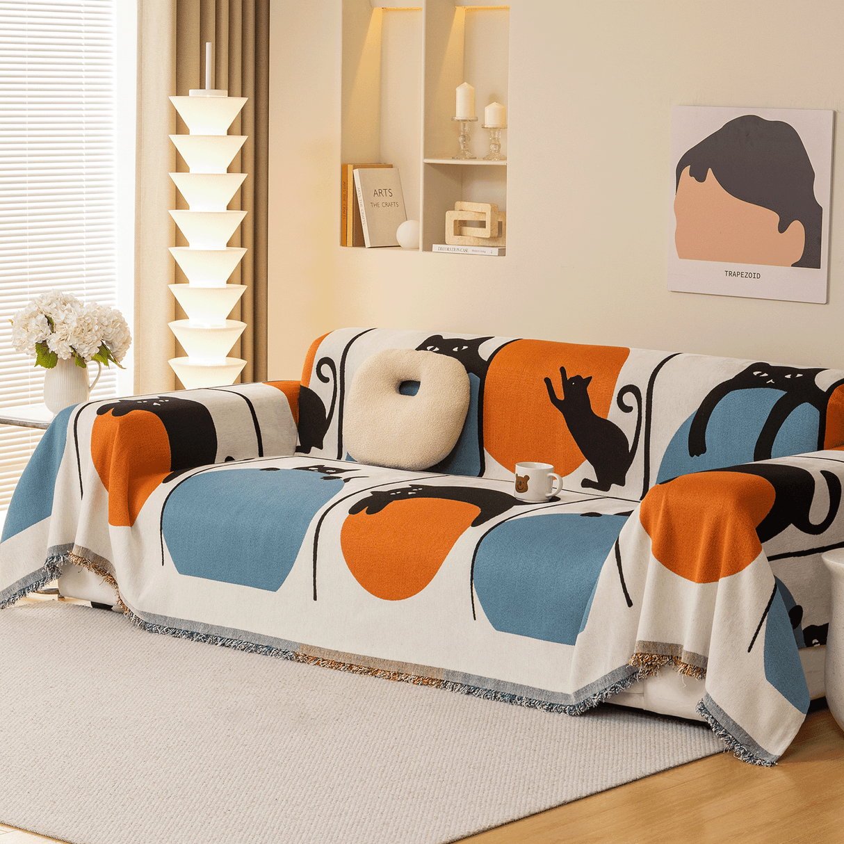 Lekfulla Paws Sofföverdrag - Modern, Stilig & Hållbar Soffskydd Carvallo