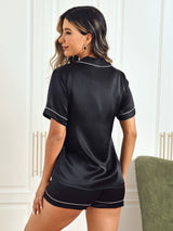 Aafke - Lyxig kort pyjamas i 100% siden MILA Sverige