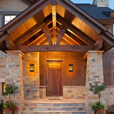 FlameGlow Lights - 2 sty utomhusbelysning solcellsdrivna LED-vägglampa Carvallo