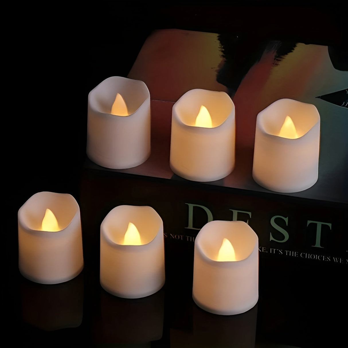 TwinkleLite Ljus - Flamsfria Flimrande Elektriska LED-Ljus Carvallo