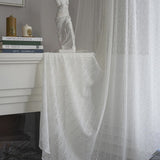 Jacquard Blomma Urtagen Polyester Gardin Carvallo