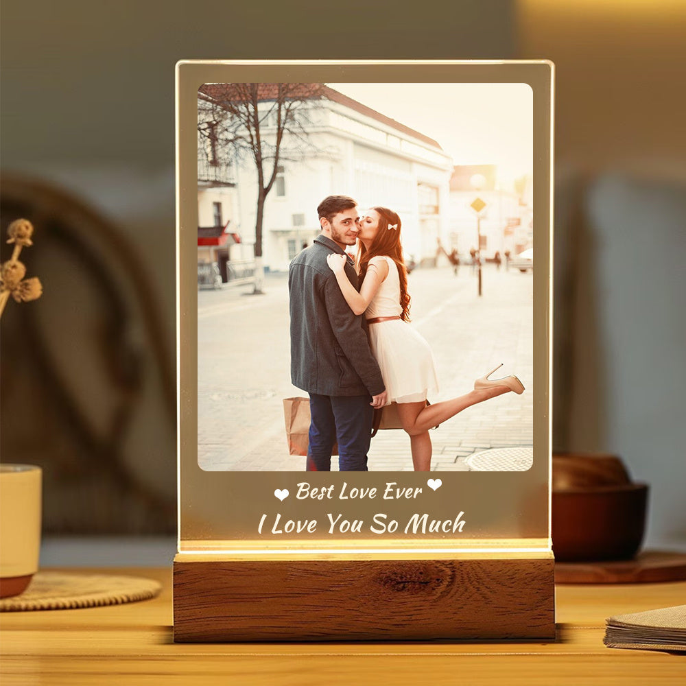 Digital Fotoram Akryl Ljus Nattlampa Carvallo