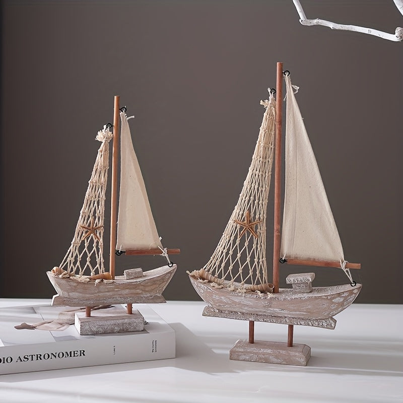 Vintage Träseglare – Maritim Dekoration för Vardagsrum, Kontor eller Sovrum Carvallo
