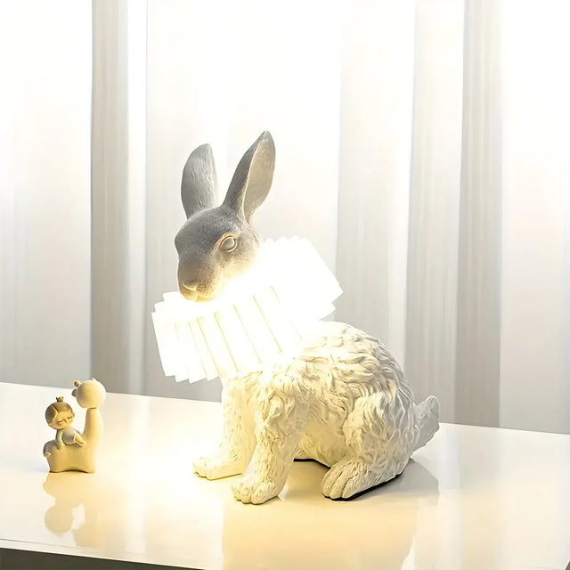RabbitGleam - Konstnärlig Modern Kanin Bordslampa Carvallo