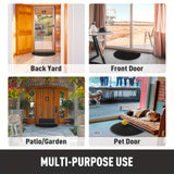 Hållbar Gummidörrmatta - Halvrund Design för Utomhus och Inomhus Carvallo