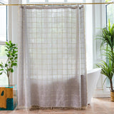 Vintage Inspirerad Rutig Duschgardin Carvallo