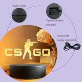 LumiAnime - 3D Akryl Gaming LED Bordslampa, Touch Kontrollerad, USB-Driven Carvallo