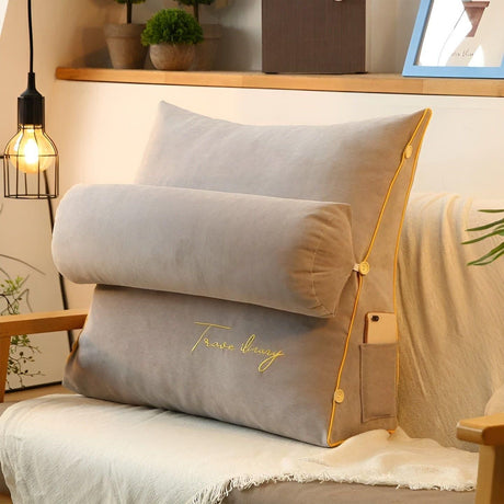 Läskuddar med ryggstöd - Multifunktionellt triangulärt läskudde och ryggstöd för säng Carvallo