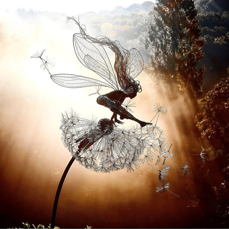 Metall-Dandeljon – Dekorativ, Filigran Fe-dekoration för Trädgård Carvallo