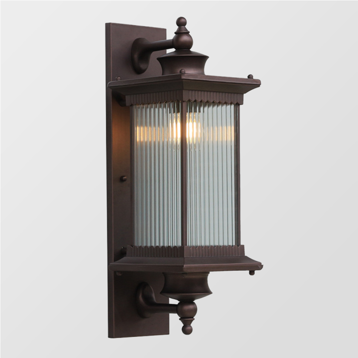 Utomhusvägglampa med rektangulär retrohölje Carvallo