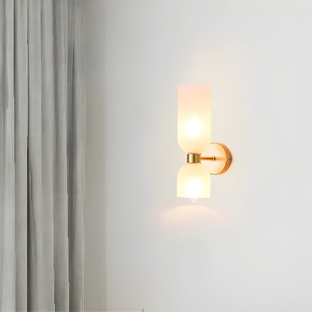 LED-vägglampa med dubbelt huvud – Nordisk design, varmt ljus för boende- och arbetsområden Carvallo