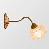 BlossomGlow – Vintage Koppar Blomblad Vägglampa Carvallo