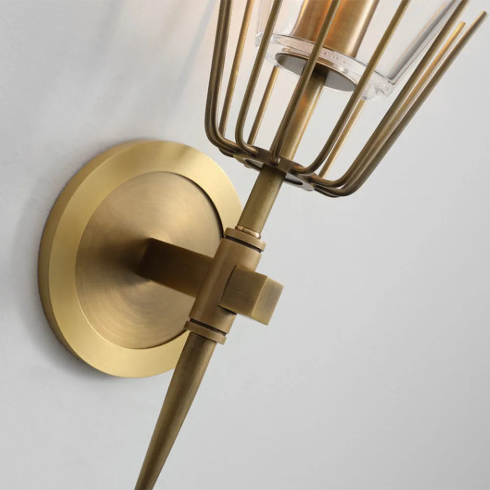 Vägglampa Modern Mässing Glas Sconce Carvallo