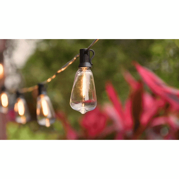 GlowFest String Lights - Varm och Mysig Vattentät Trädgårbelysning Carvallo
