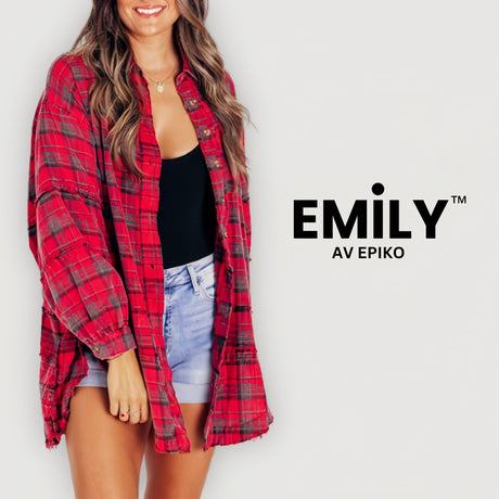 Emily™ Klassisk rutig flanell-Hemnix-Röd-S-Hemnix